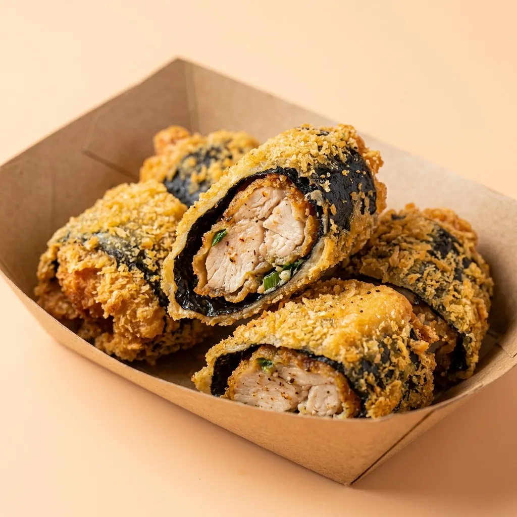 Gà Cuộn Rong Biển